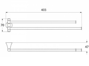 Держатель для полотенец Iddis Vico VICSB22I49 двойной