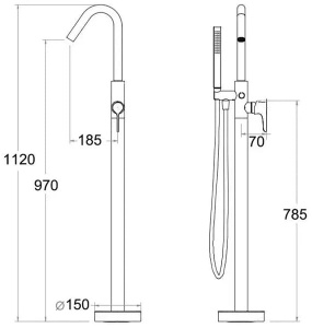 Смеситель для ванны Boch Mann Stella BM9652