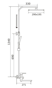 Душевая стойка Shevanik S7036H