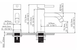 Смеситель для умывальника Gid Inga SS096-BM-K