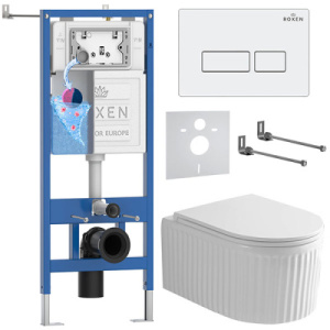 Комплект инсталляции 6 в 1 Roxen StounFix Dual Fresh 968203 с аромадозатором, белый