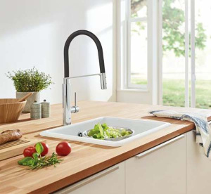Смеситель для кухонной мойки Grohe Concetto 31491000 / 31491DC0, хром, черный