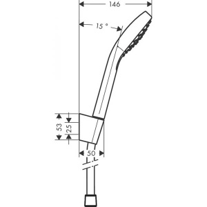 Душевая лейка со шлангом Hansgrohe Croma Select E 1jet 26424400
