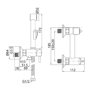 Смеситель для биде Milardo Tidy TIDSB02M08