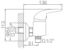 Смеситель для душа Ledeme L2038-B