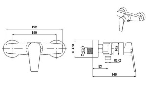Смеситель для душа Allen Brau Eclipse 5.E1004-31