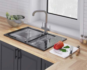Кухонная мойка ZorG GS 7850-2 black