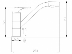 Смеситель для кухонной мойки Zorg Steel Hammer SH 321 под фильтр, сатин