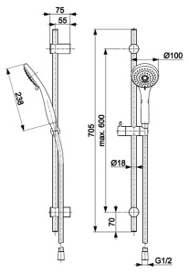 Душевой гарнитур Armatura Morris 841-337-00