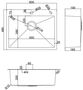 Кухонная мойка Avina Zepein ZP6048 с коландером и дозатором