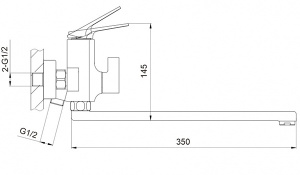 Смеситель для ванны Hansen H22020-P