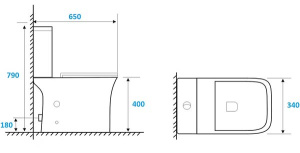 Напольный унитаз Cerutti Vettore MW CT9240 безободковый с крышкой Soft Close