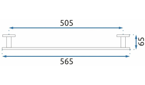 Держатель для полотенец Rea Oste 01 chrome 80033