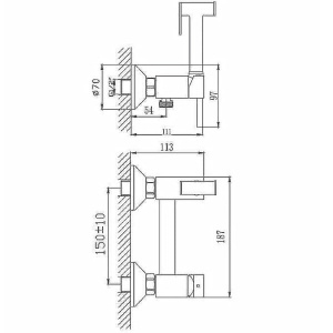Смеситель для биде Haiba HB5510-7