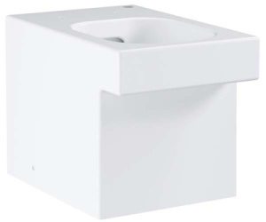 Приставной унитаз Grohe Cube Ceramic 3948500H безободковый, белый