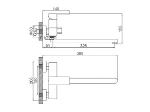 Смеситель для ванны Ledeme L72225D