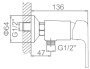 Смеситель для душа Ledeme L2044