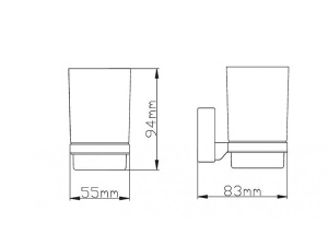 Стакан Wisent WP2606 / WP2706, брезентово-серый