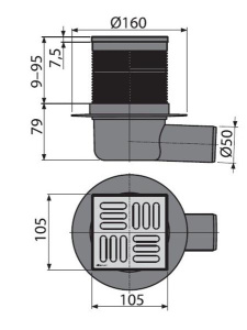 Душевой трап AlcaPlast APV31