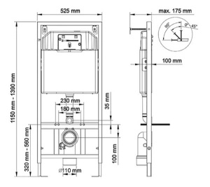 Комплект инсталляции Berges Novum 525 c кнопкой L5 Soft Touch, унитазом Roxen Boro 530145-01, смесителем Roxen Santi 500940-B и держателем для бумаги Roxen RX-1001B