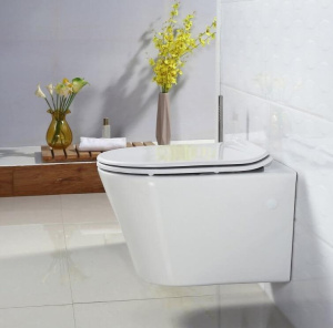 Подвесной унитаз BelBagno Flay-R BB506CH безободковый, белый