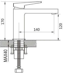 Смеситель для умывальника Shevanik S8901T-1