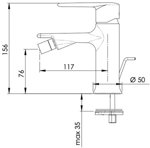 Смеситель для биде Remer Vanity V22
