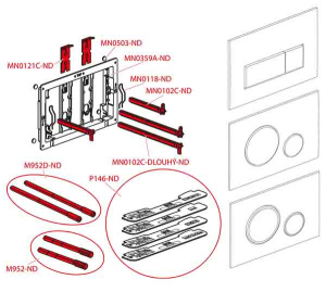 Кнопка для инсталляции AlcaPlast M676