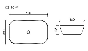 Умывальник CeramicaNova Element CN6049MDB