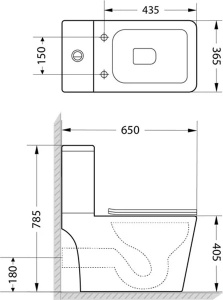 Напольный унитаз Lauter W09 P-TRAP / 21900002, белый