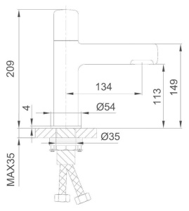 Смеситель для умывальника Gappo G1052-85