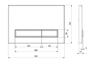 Комплект инсталляции 7 в 1 Lavinia Boho Relfix One Rimless 75110129 / 75110130, черный матовый, золото глянец
