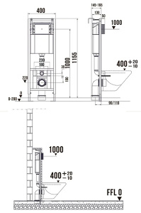 Комплект инсталляции 4 в 1 Terminus 32i40х112R