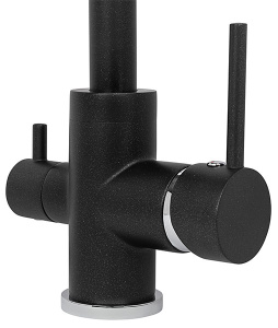 Смеситель для кухонной мойки Zorg Sabiaduo black metallic под фильтр