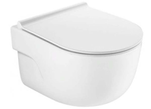 Подвесной унитаз Roca N-Meridian Rimless безободковый, белый