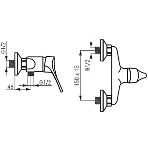 Смеситель для душа Ferro Stillo BSL7