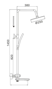 Душевая стойка Rose R3936