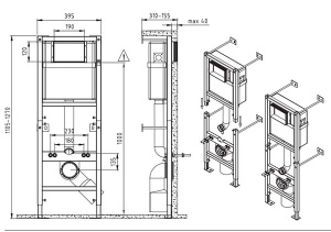Инсталляция для унитаза Cersanit Leon New S-IN-MZ-LEON_NEW с кнопкой P-BU-INT, белое стекло