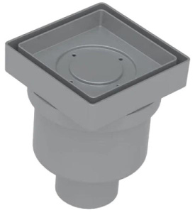 Душевой трап Berges Wasserhaus Trend Keramik вертикальный выпуск, 10х10 см