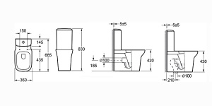 Напольный унитаз Grossman GR-N3012 Classic с крышкой Slim