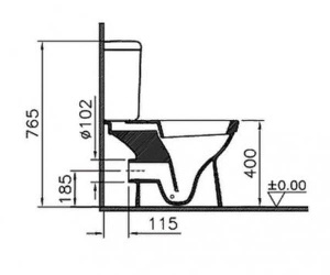 Напольный унитаз Vitra Normus 9705B003-7200 (сиденье Soft Close), белый