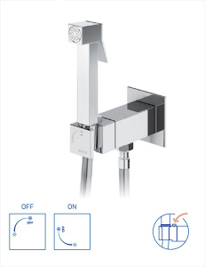 Смеситель встраиваемый Bruma Bidet 1451109CR Chrome с гигиеническим душем