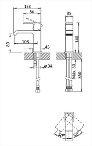 Смеситель для умывальника Bruma Linea 1820101NS