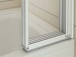 Душевая шторка на ванну Good Door Screen GR4-100-C-B профиль черный