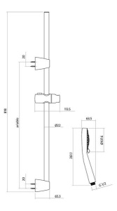 Душевой гарнитур Cersanit Neno S951-019