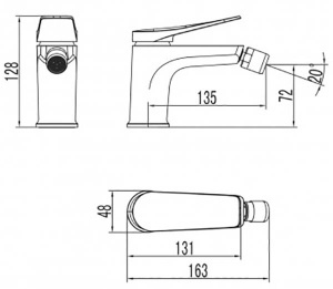 Смеситель для биде Lemark Bronx LM3708BL