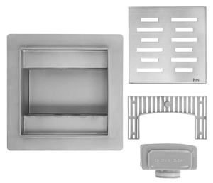 Душевой трап Rea Line Nikiel Matt G6204 / G6205, 12х12 см