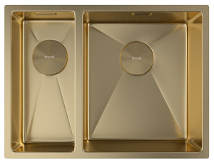 Кухонная мойка Zorg Zerox 58-2 U / IF-L / R PVD Gold