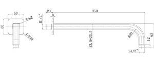 Кронштейн для верхнего душа Omnires RA15GR
