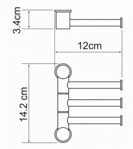 Держатель для полотенец Wasserkraft K-1053WHITE